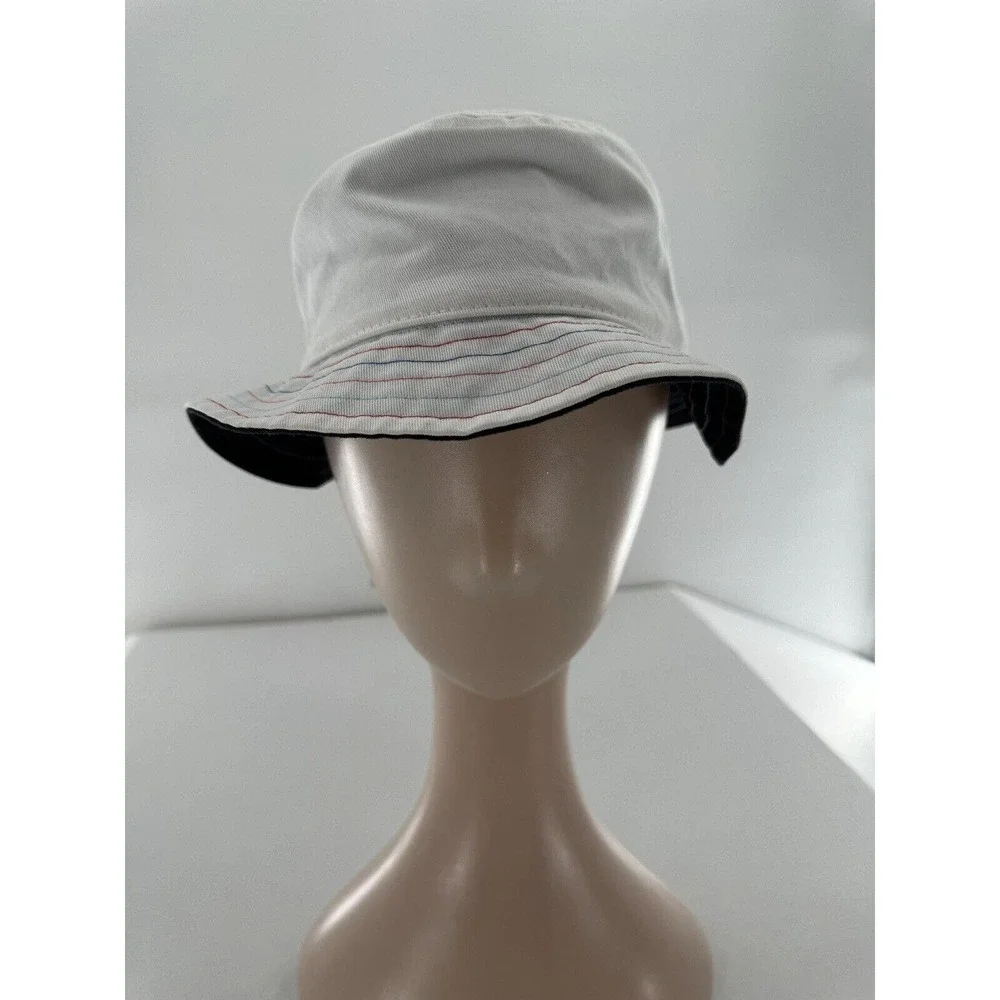 Vineyard Vines Girls Reversible Bucket Hat Deep Bay One Size Rainbow Stitching‌
